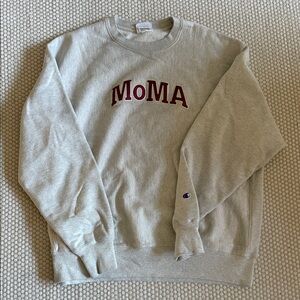 Champion Oatmeal MoMA Crewneck in XL